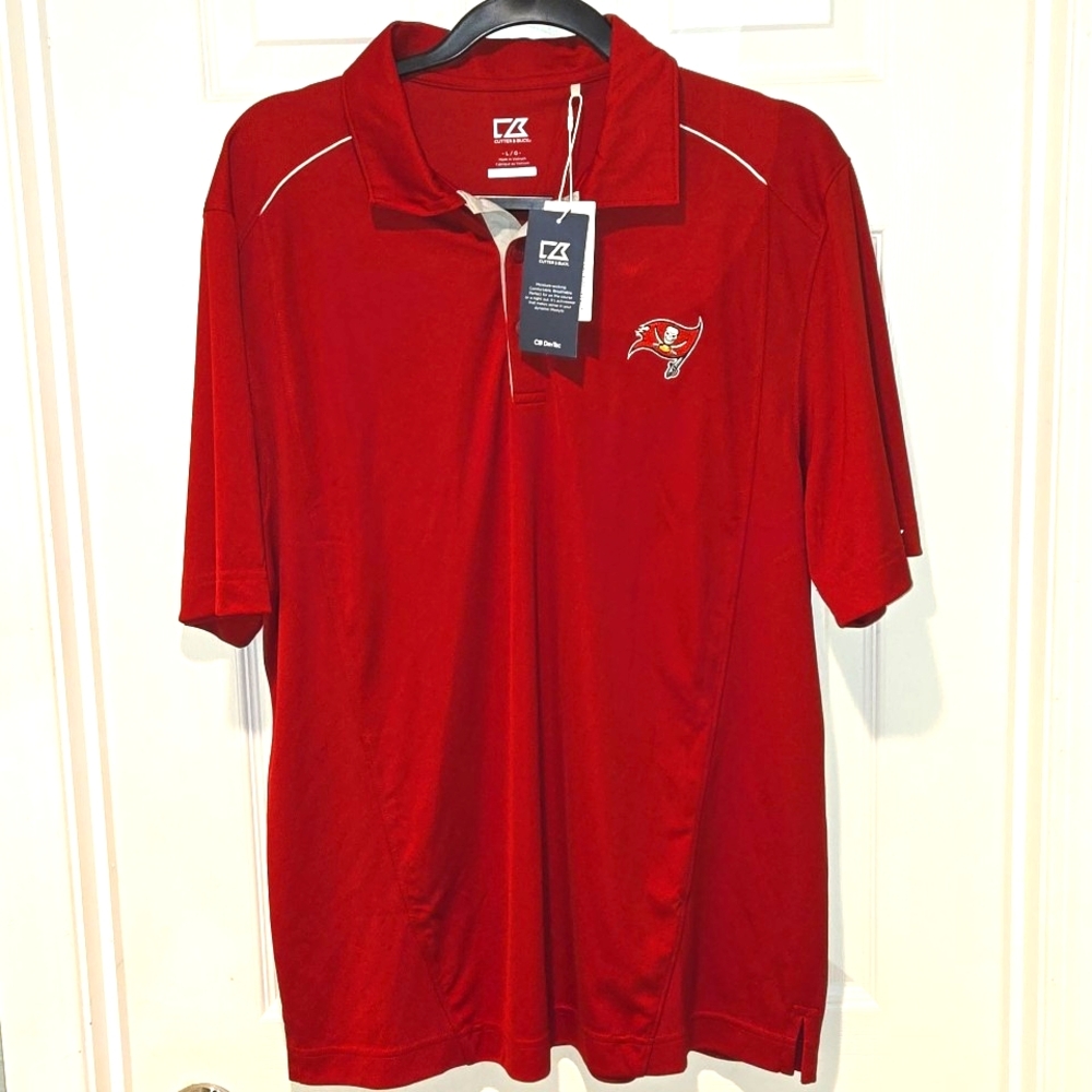 (New) Tampa Bay Buccaneers Cutter & Buck Polo Mens Size Large